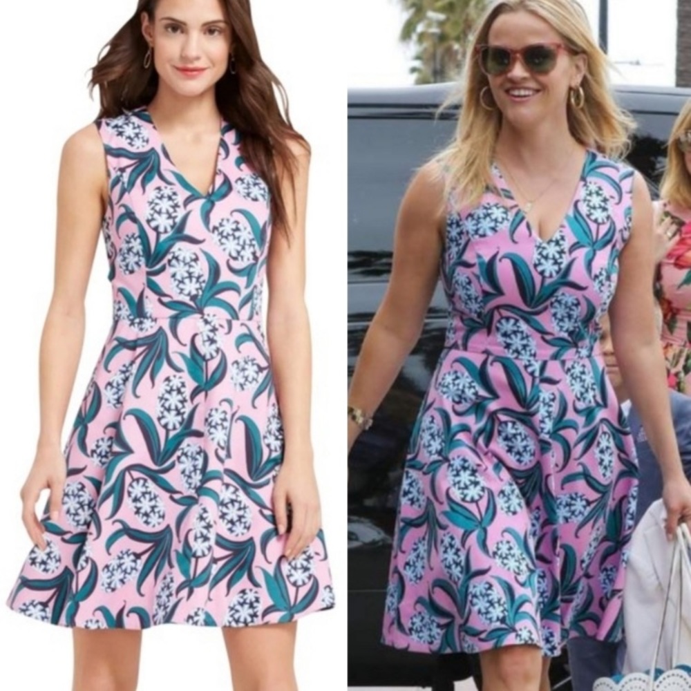Draper James Pink and Blue Floral Dress